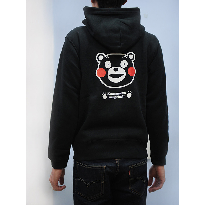 日本原装进口 酷MA萌（KUMAMON）熊本熊带帽卫衣 时尚简约休闲卫衣 2018新款熊本君卡通上衣 站立熊款