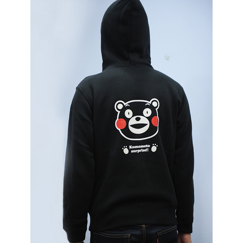 日本原装进口 酷MA萌（KUMAMON）熊本熊带帽卫衣 时尚简约休闲卫衣 2018新款熊本君卡通上衣 站立熊款