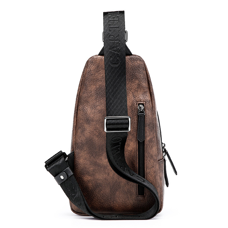 卡帝乐鳄鱼男士胸包单肩包斜挎包男韩版潮流户外运动休闲斜跨背包胸前