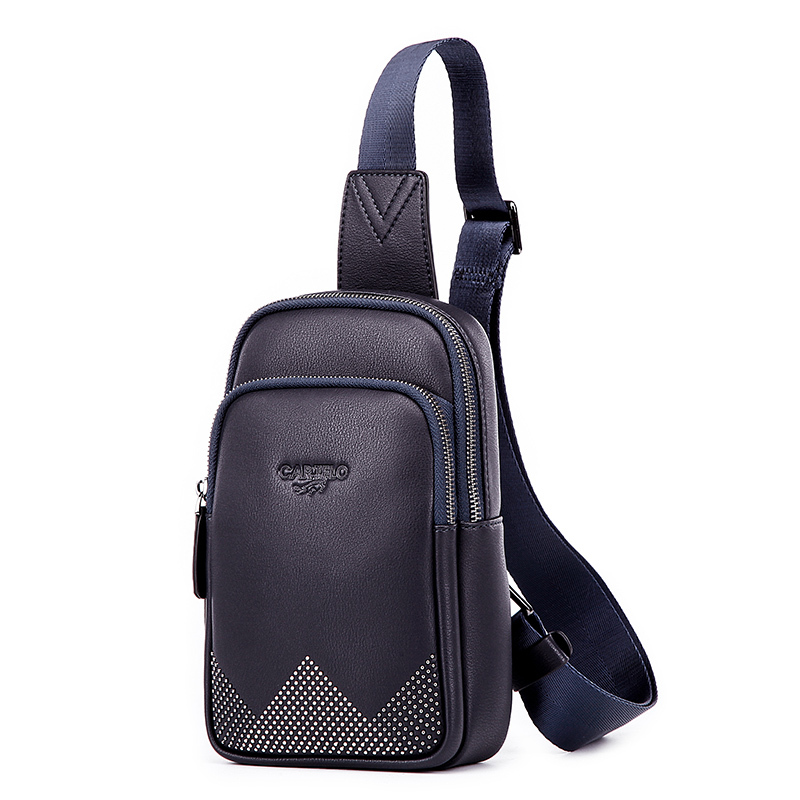 卡帝乐鳄鱼新款男士胸包潮流休闲胸包韩版挎包dca1md6230k