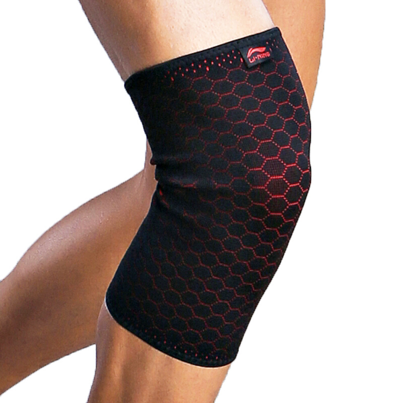 李宁LI-NING 运动护具 高弹力新型针织护膝 LQAH803-1 M码（32-38cm）