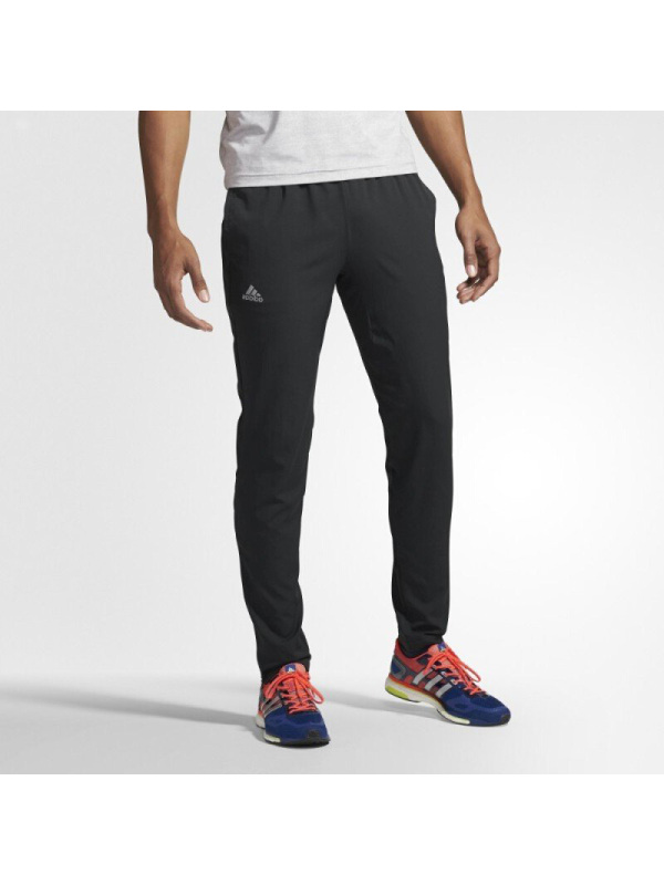 阿迪达斯跑步男子跑步长裤黑S97518