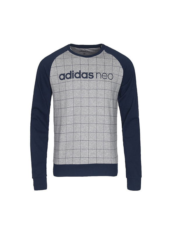 Adidas阿迪达斯Neo男装秋季运动服针织套头卫衣CD3286