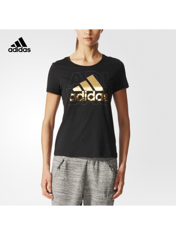adidas阿迪达斯运动型格女子短袖T恤BP8396