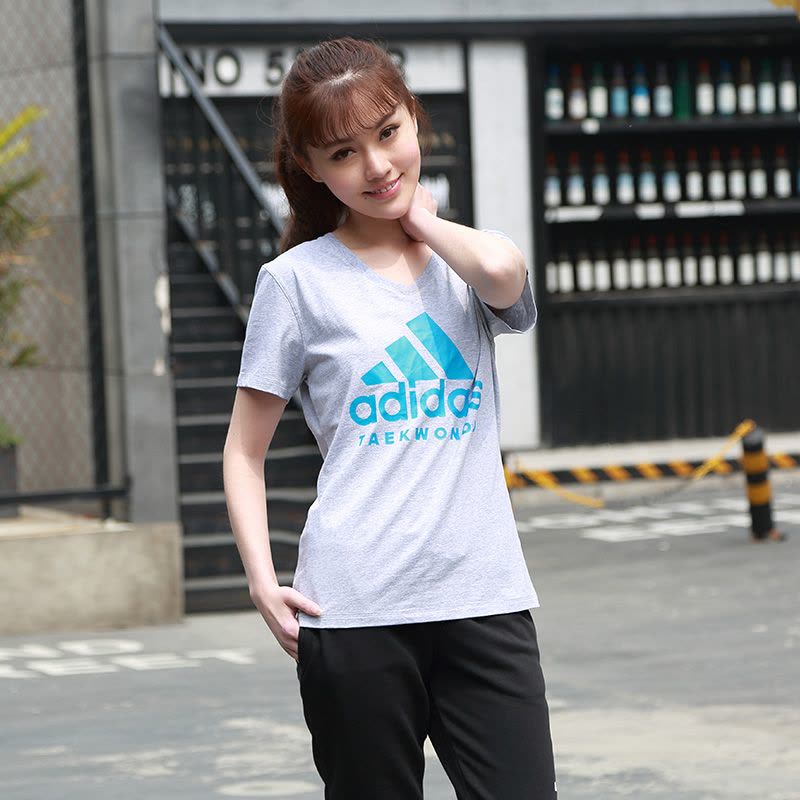 阿迪达斯adidas武道系列女装短袖T恤-ADICTTW-GYBU图片