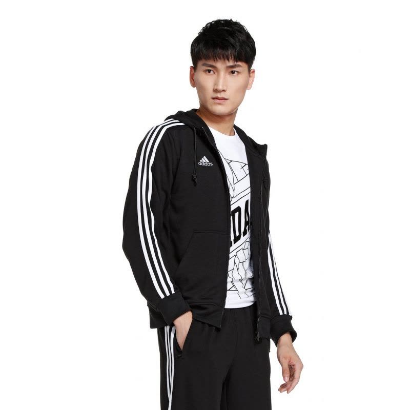 阿迪达斯adidas男装开衫帽衫-TR30J5-BW图片