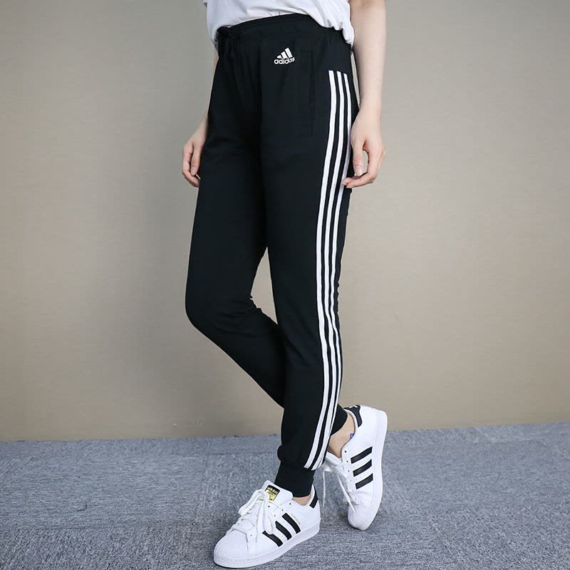 阿迪达斯女裤秋季训练收脚休闲透气长裤运动裤S97115图片