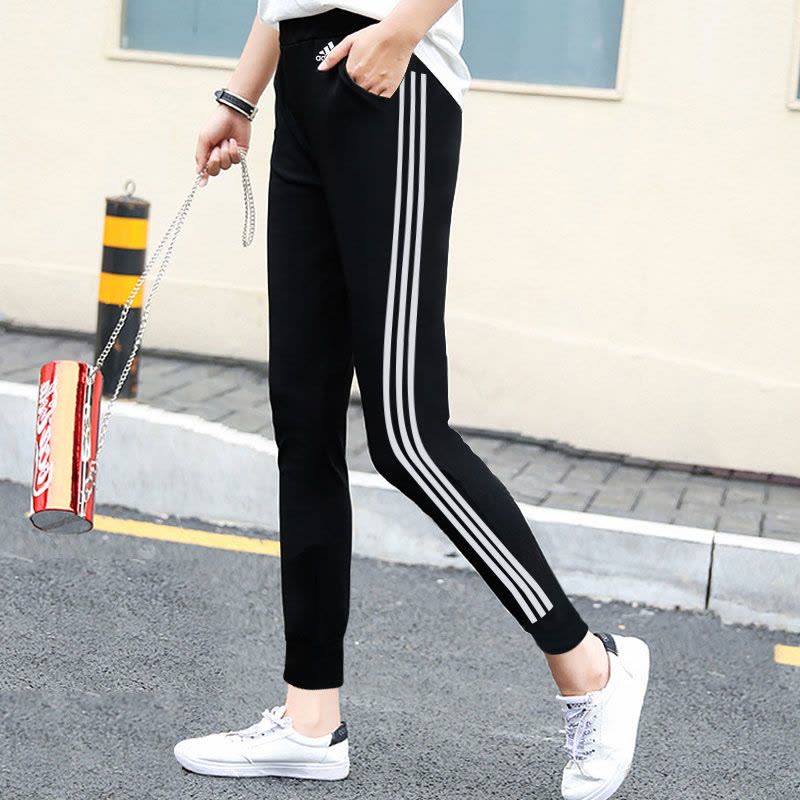 阿迪达斯女裤秋季训练收脚休闲透气长裤运动裤S97115图片