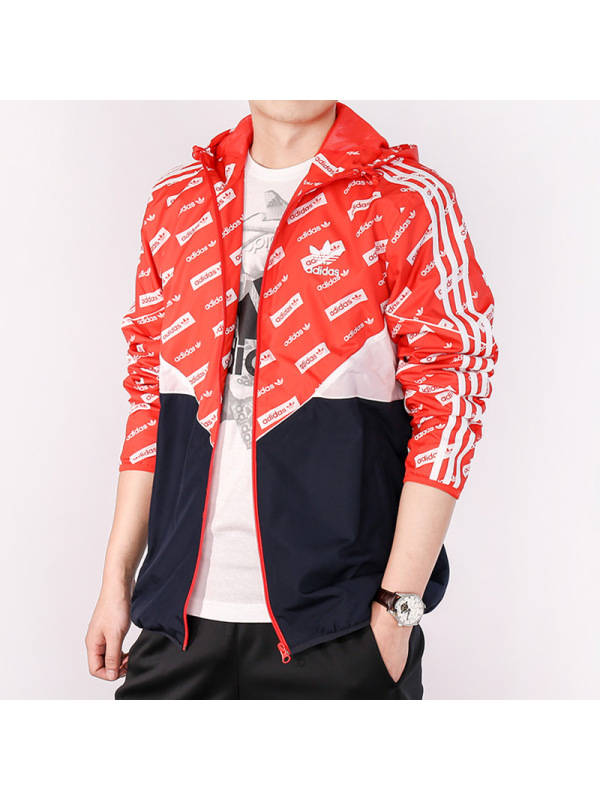 阿迪达斯三叶草外套秋季男子防风衣运动休闲透气夹克BR9496