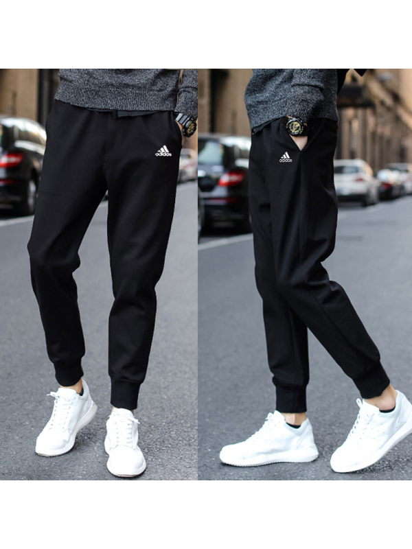 阿迪达斯adidas男裤冬季针织保暖收口小脚裤休闲长裤-BP8742