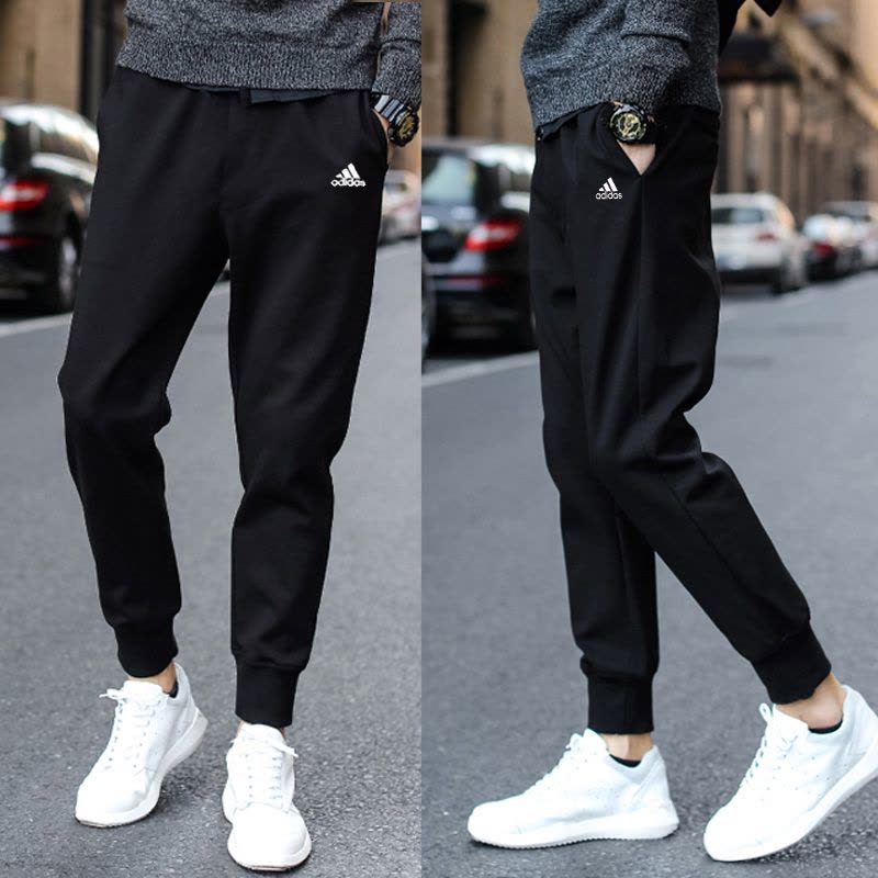 阿迪达斯adidas男裤冬季针织保暖收口小脚裤休闲长裤-BP8742图片