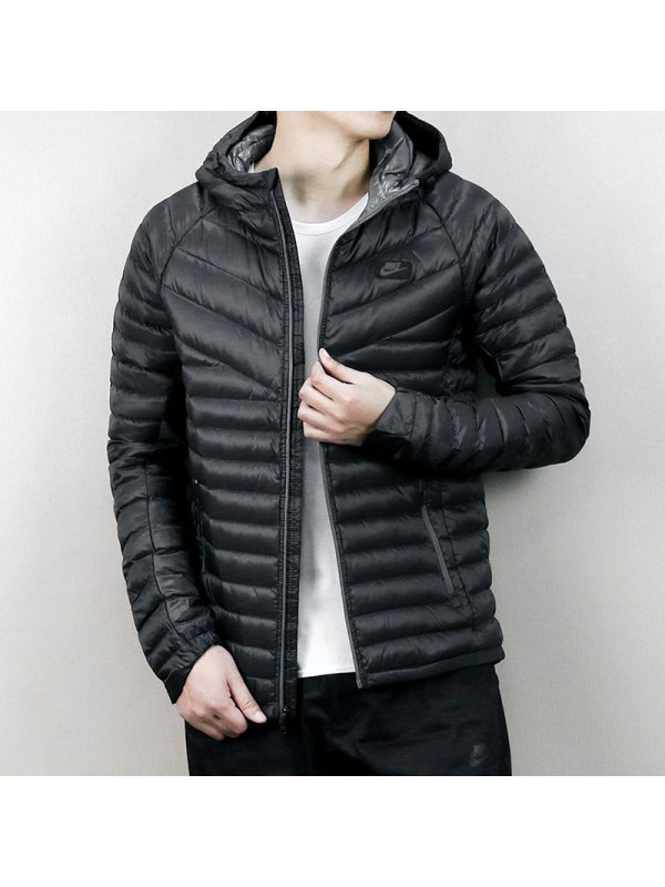 耐克男装冬季防风保暖轻薄耐穿连帽羽绒服822861-010