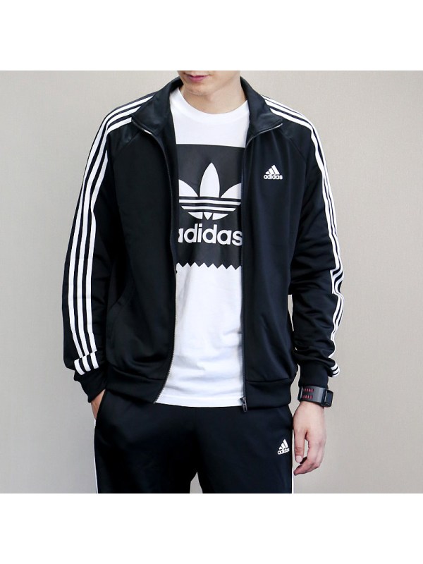 阿迪达斯外套春季针织大码透气运动夹克休闲防风外套-BR1024