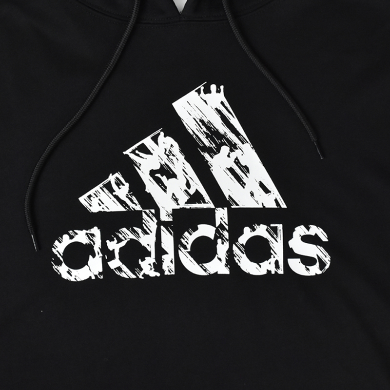阿迪达斯正品春季男运动休闲套头卫衣帽衫ADIHG1-BW