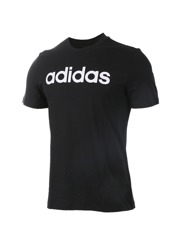 阿迪达斯男春季时尚透气运动休闲圆领学生短袖跑步T恤-BR4066