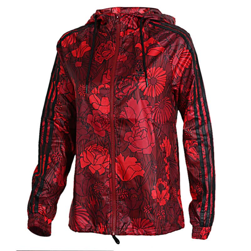 阿迪达斯三叶草女秋梭织透气防风夹克运动休闲外套-AY7965图片