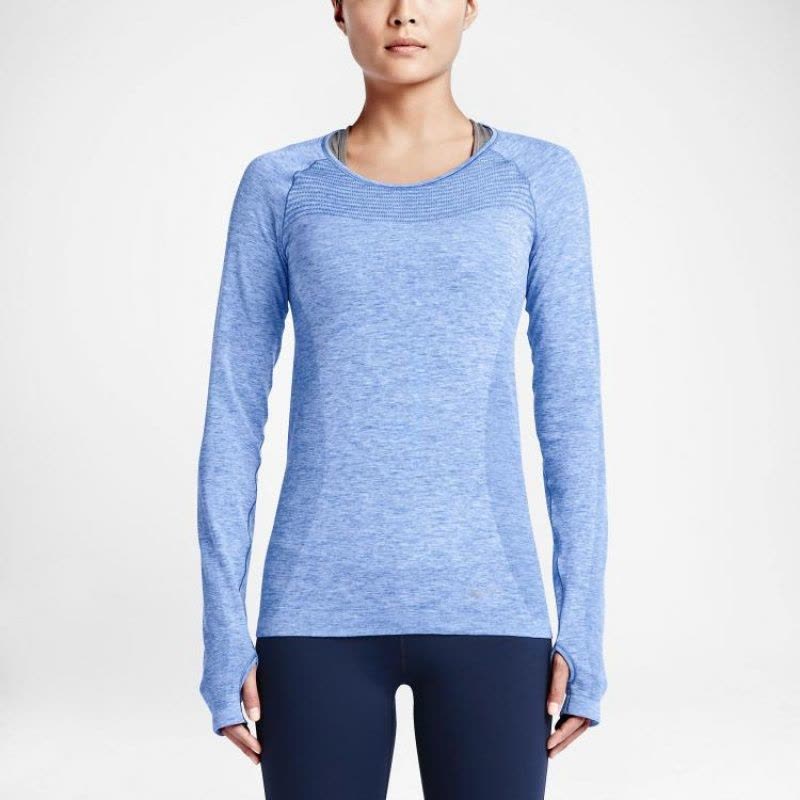NIKE耐克DRI-FIT女跑步速干针织衫长袖T恤-718583-486图片