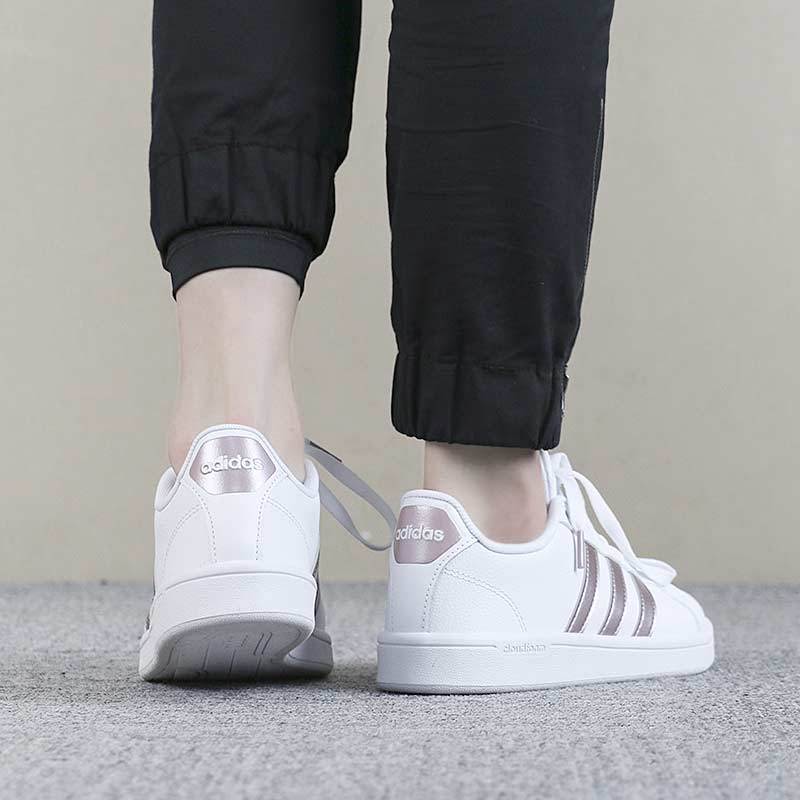 Adidas阿迪达斯春NEO女鞋小白鞋低帮耐磨休闲板鞋-DA9524图片