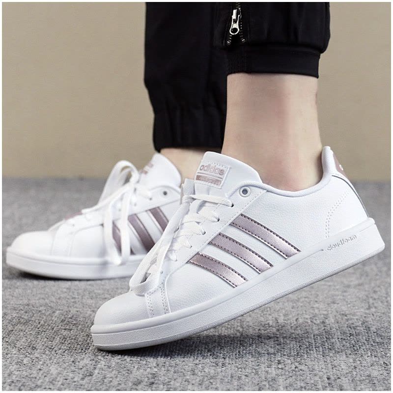 Adidas阿迪达斯春NEO女鞋小白鞋低帮耐磨休闲板鞋-DA9524图片