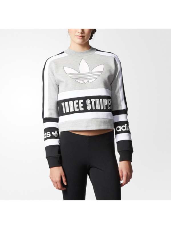 ADIDAS阿迪达斯春季女子运动休闲舒适套头卫衣-AY8599