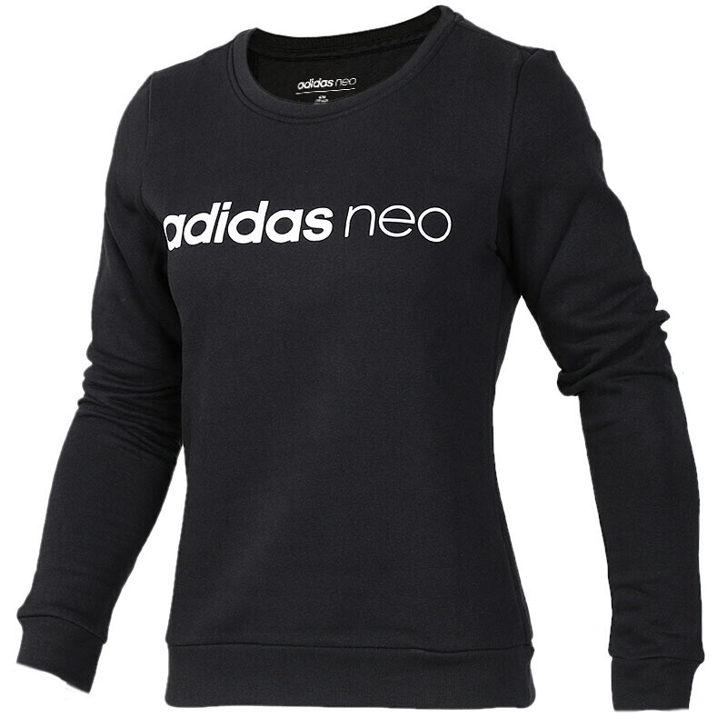 Adidas阿迪达斯NEO女装上衣冬季休闲运动服圆领卫衣套头衫CE3514