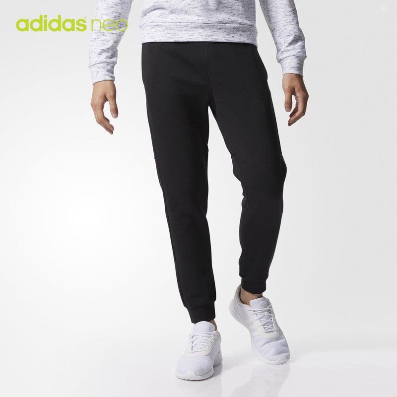 阿迪达斯adidasneo男子针织裤黑CV9138图片