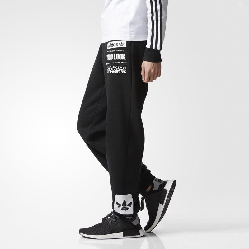 三叶草（Adidas）男裤运动裤秋冬休闲收口小脚裤针织长裤CD8174图片