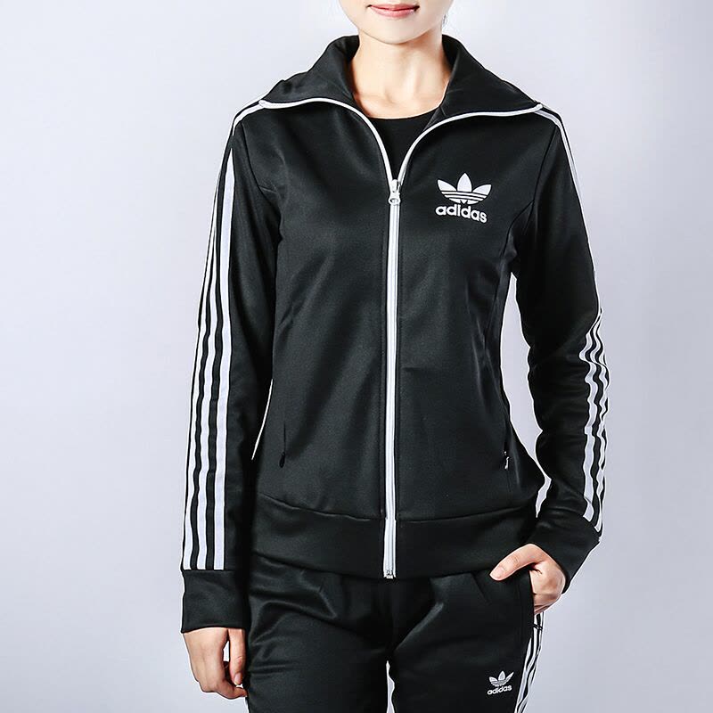 Adidas阿迪达斯三叶草女装秋季运动夹克外套-AY8116图片