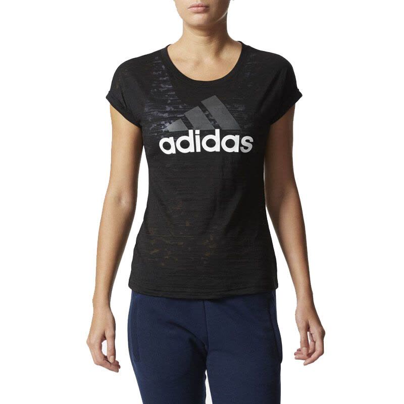 Adidas阿迪达斯女装夏季训练运动透气圆领短袖T恤BK5072图片
