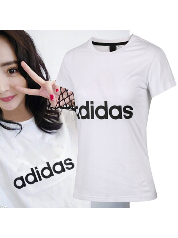 Adidas阿迪达斯女装运动休闲舒适透气短袖T恤S97214