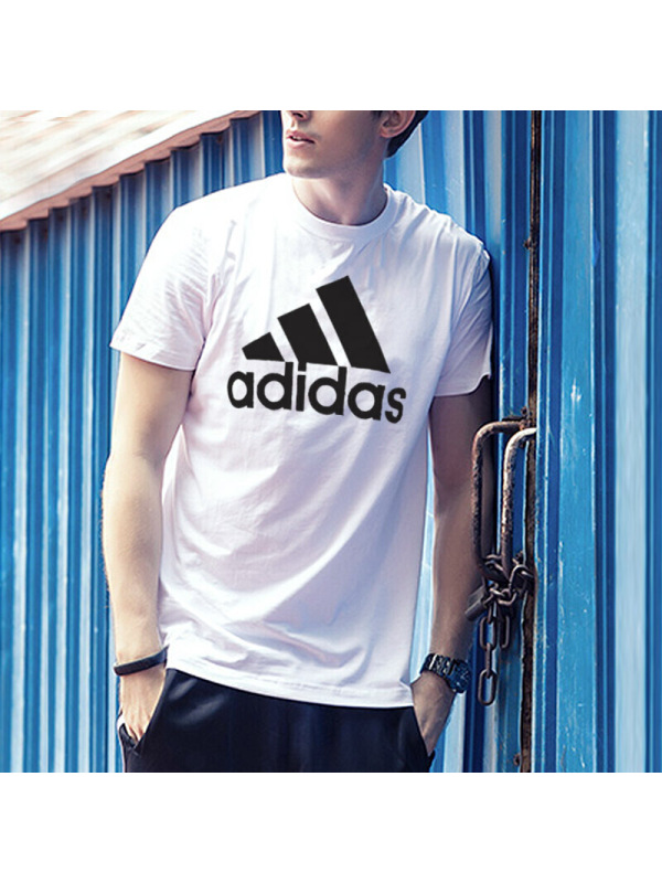 阿迪达斯男装春季运动休闲透气圆领短袖T恤-CD4863
