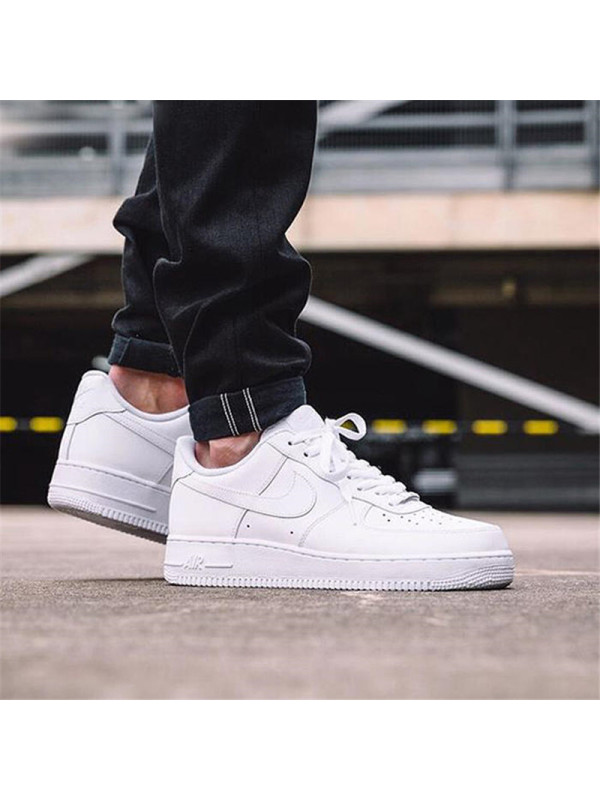耐克AIRFORCE1AF1经典纯白全白空军一号休闲鞋-315122-111