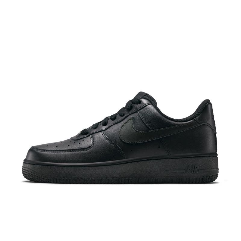 NIKE耐克女鞋airforce空军一号AF1纯黑小黑鞋休闲板鞋315115-038图片