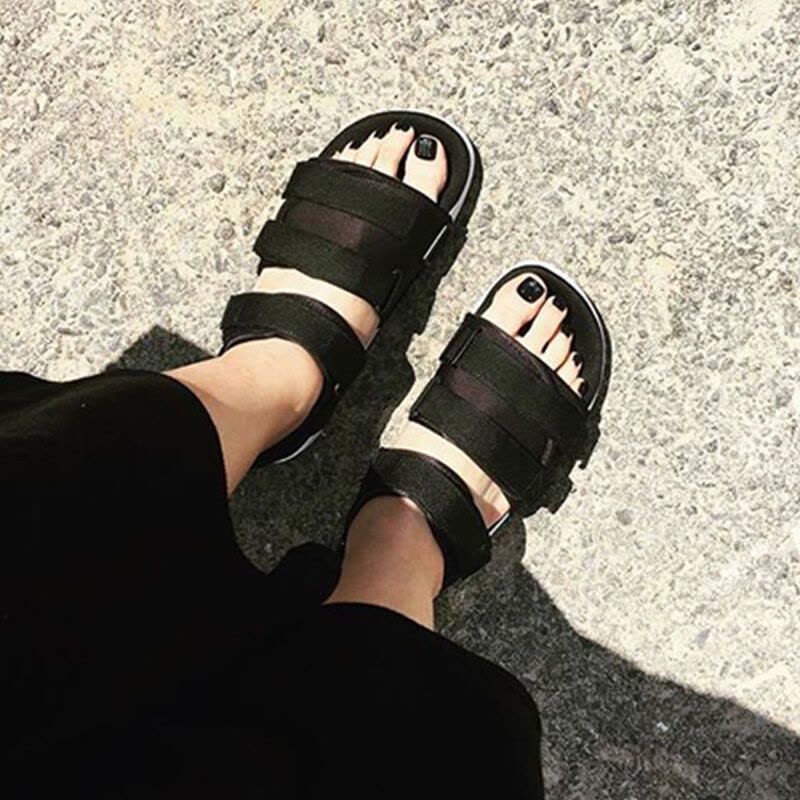 Adidas阿迪达斯三叶草女鞋ADILETTE魔术贴沙滩休闲凉鞋拖鞋S75382图片