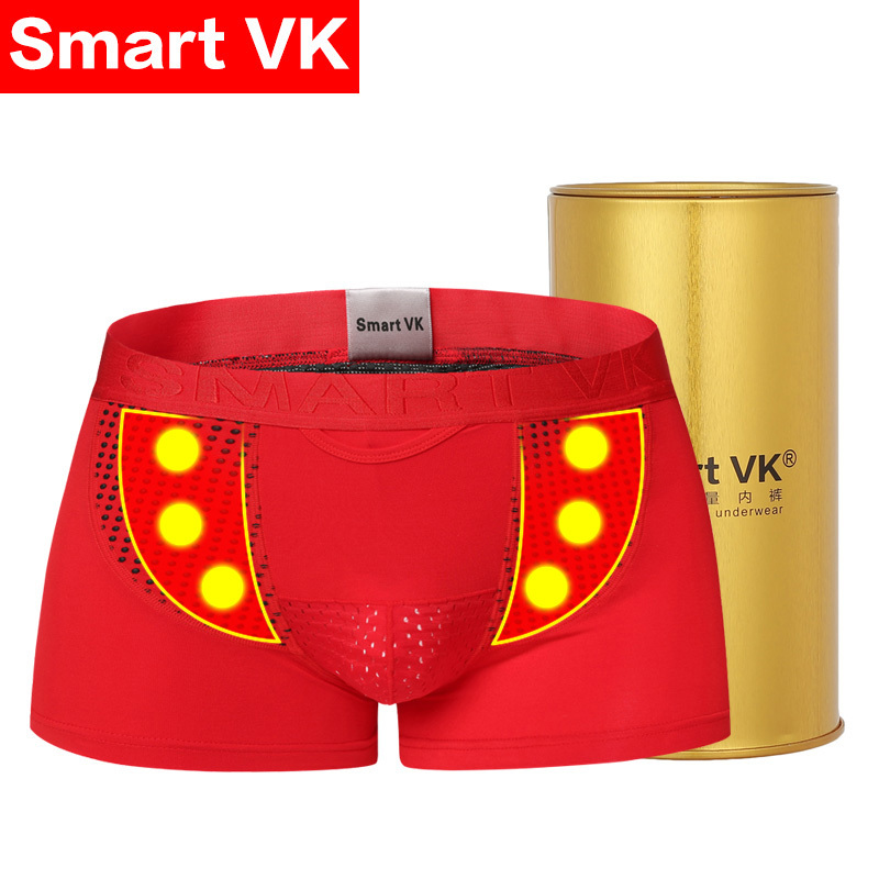 Smart VK英国卫裤官方正品第十代【夜月款3条装】磁能量枪弹本命年健康分离男士内裤2红1蓝