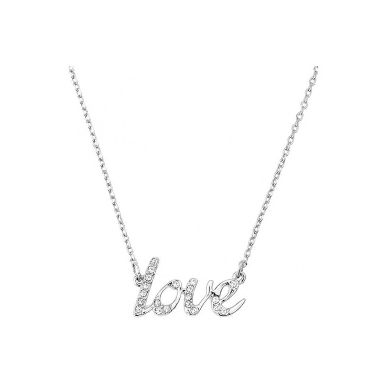 SWAROVSKI施华洛世奇银色love字母水晶项链 人造水晶 送恋人5093577
