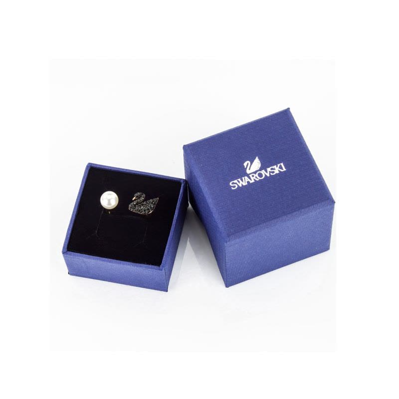 SWAROVSKI施华洛世奇 新款珍珠黑天鹅水晶戒指 人造水晶 送恋人图片