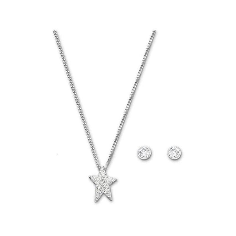 SWAROVSKI施华洛世奇FlickerStar星星项链耳钉套装 人造水晶 送恋人5031325