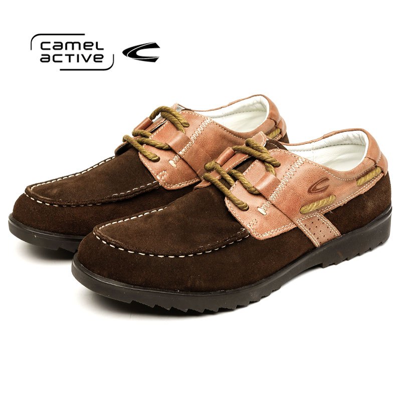 骆驼动感/Camel Active男士系带磨砂日常休闲鞋皮鞋男鞋