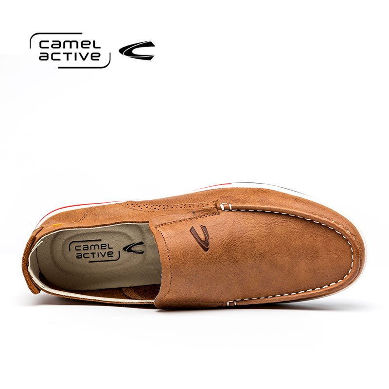 骆驼动感（camel active）男士板鞋 潮流套脚休闲皮鞋 日常简约驾车男鞋