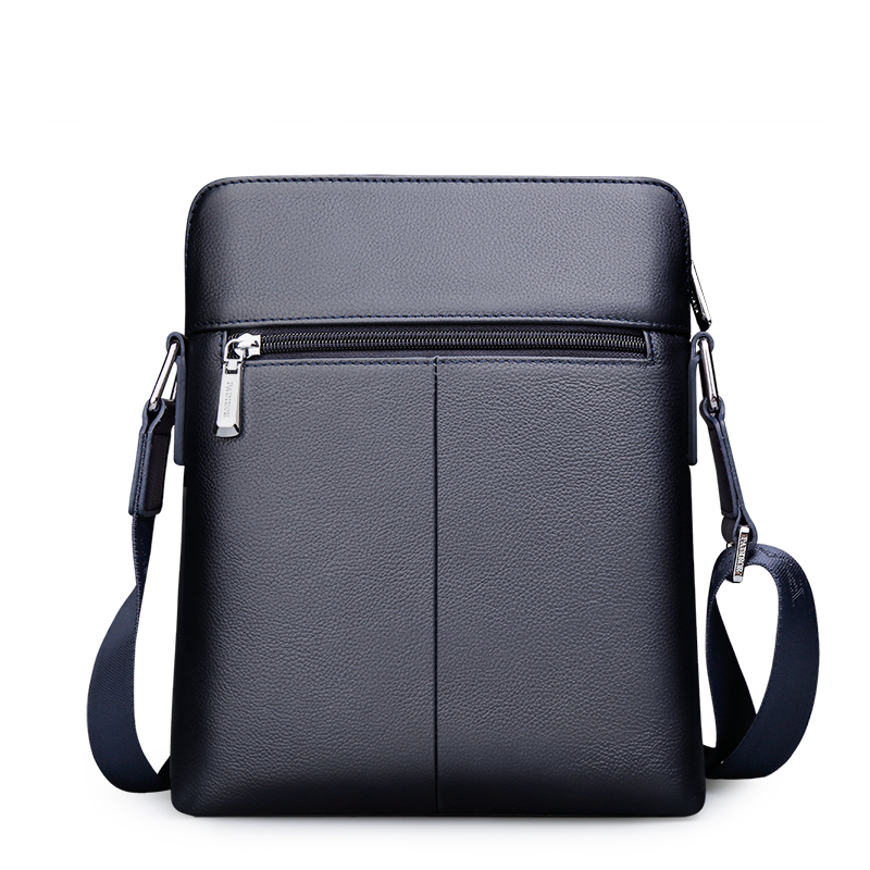 顺丰配送padieoe帕迪欧商务真皮男包单肩包男士斜挎包男潮包软牛皮