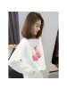 BOBOWALTZ欧洲站春夏装女2019新款欧货 韩版宽松白色长袖休闲卫衣上衣B181k00109p1010