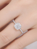 恒久之星 18k金钻石钻戒 女款结婚求婚钻石戒指 18k金共48分(13+35)SI/IJ色
