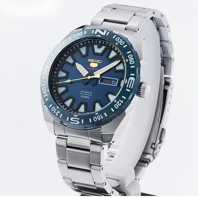 seiko精工日本5号水鬼男士全自动机械男表夜光防水手表srp747j1