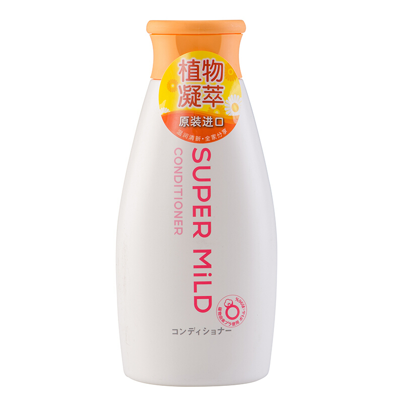 日本shiseido资生堂 super mild 惠润 柔净护发素（鲜花芳香）<小瓶装>220ml（24支/箱） 白色