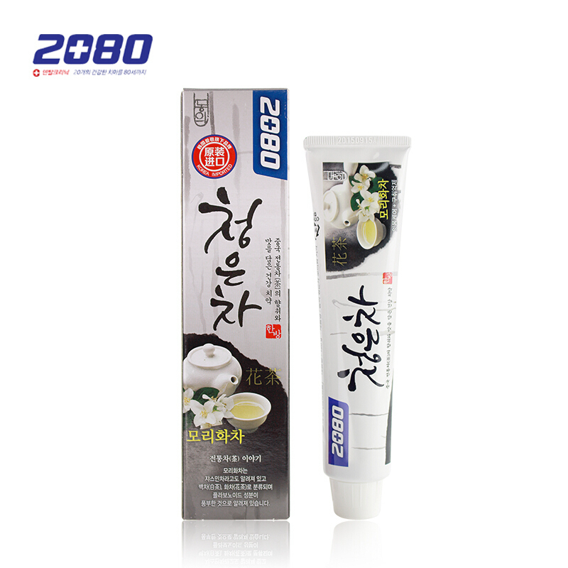 韩国爱敬Ae kyung2080 茉莉花茶牙膏 120g（36/箱） 随机色