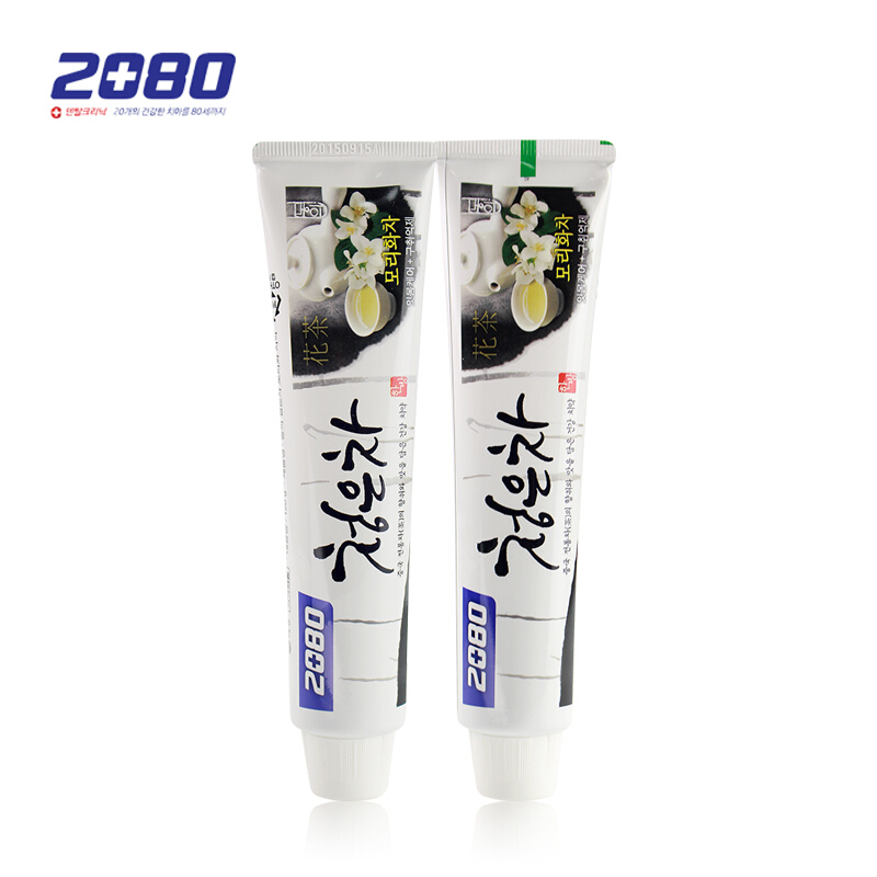 韩国爱敬Ae kyung2080 茉莉花茶牙膏 120g（36/箱） 随机色