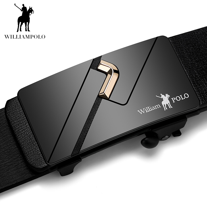 WilliamPOLO英皇保罗男士皮带自动扣牛皮腰带男款商务百搭裤带正装皮带