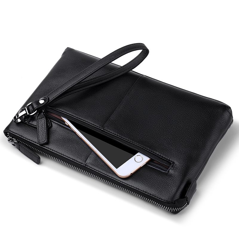 英皇保罗williampolo男士手包大容量真皮商务休闲头层牛皮手拿包男