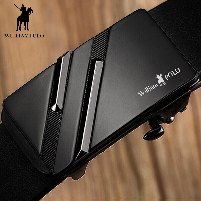 WILLIAMPOLO英皇保罗正品男士皮带自动扣青年牛皮腰带韩版休闲百搭裤带